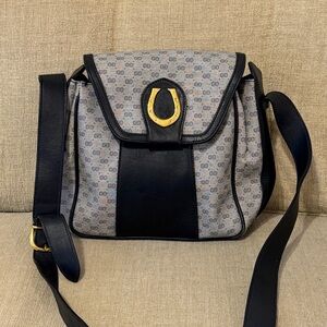 Gucci Blue and Gray Crossbody Bag